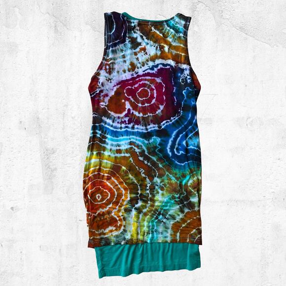 Ice Dye Bodycon Dress - Tie Dye Geode - Bold Vibrant Unique - (Women's XLarge) - Picture 2 of 10